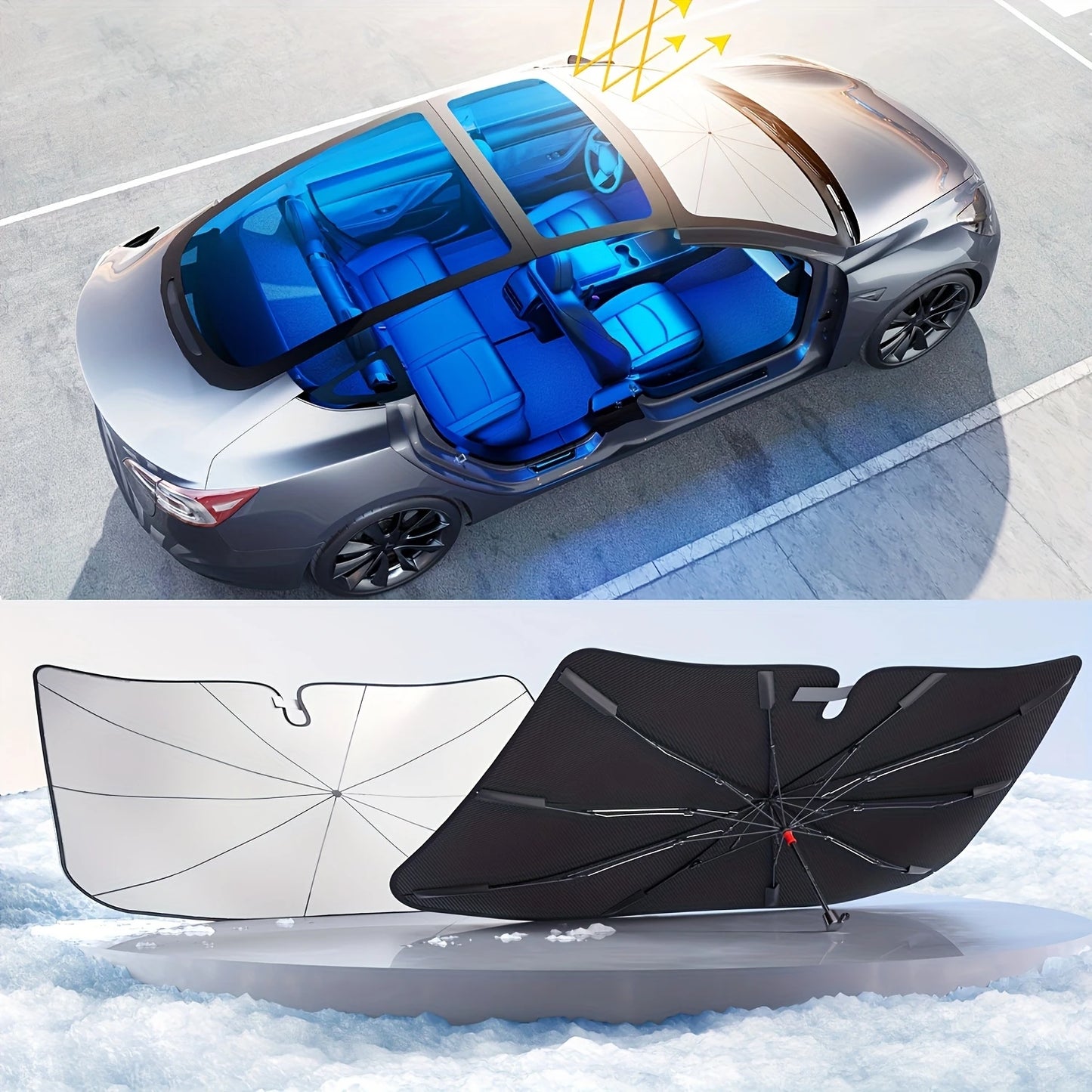 🌞 CoolRide Car Sunshade Umbrella | FLAT 45%🔥