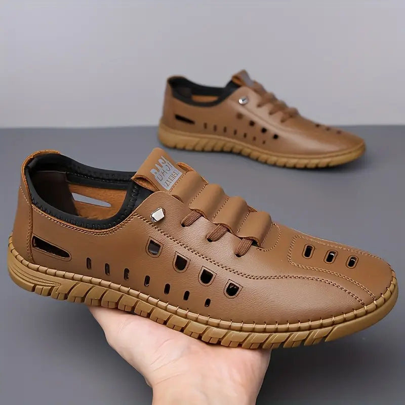 ⚡👟 Aero Grip™ Slip-On Black-Brown Casuals Shoes ⚫ | FLAT 45% Off 🔥