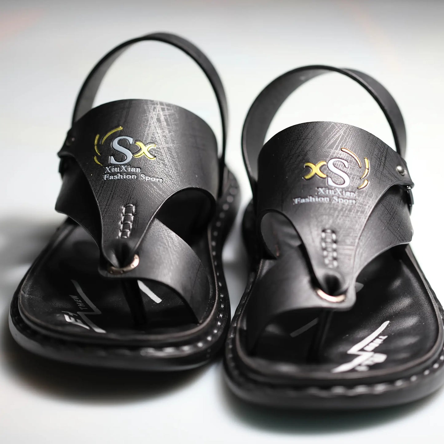 👞🌊 Anti Slip Wave Grip™ Black Stylish Sandals 🌞 | FLAT 45% Off 🔥