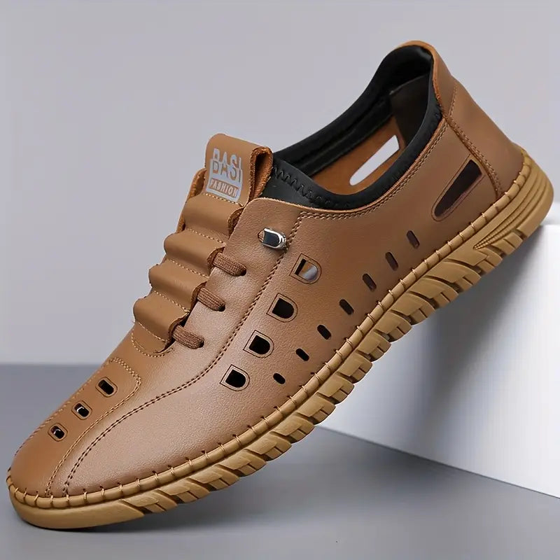 ⚡👟 Aero Grip™ Slip-On Black-Brown Casuals Shoes ⚫ | FLAT 45% Off 🔥
