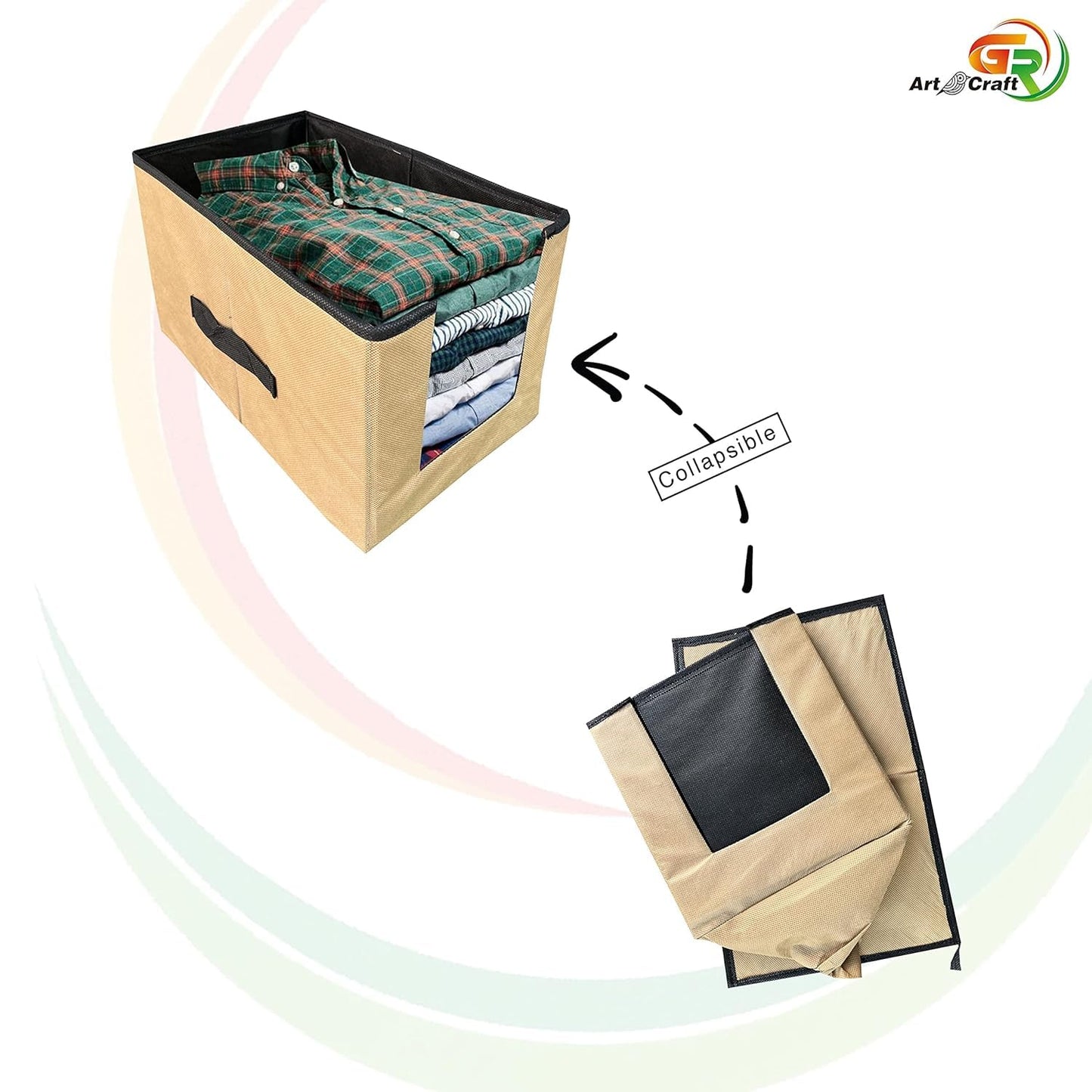 🌈👕 Clothes FoldiBox Space™ Cube Smart Storage 📦 | (Pack of 3) 🔥