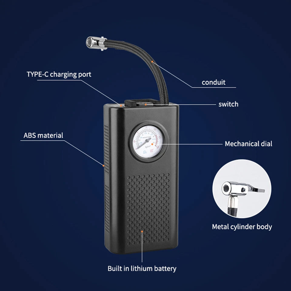 💨🚗 AirVibe Mini TurboTire Power™ Pump 🔋🌍 | FLAT 45% Off 🔥