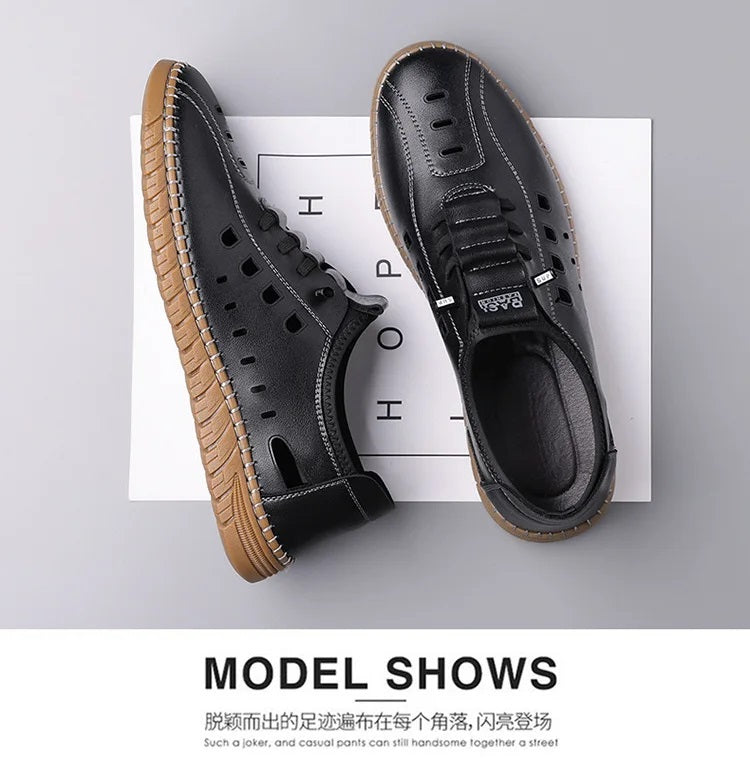 ⚡👟 Aero Grip™ Slip-On Black-Brown Casuals Shoes ⚫ | FLAT 45% Off 🔥