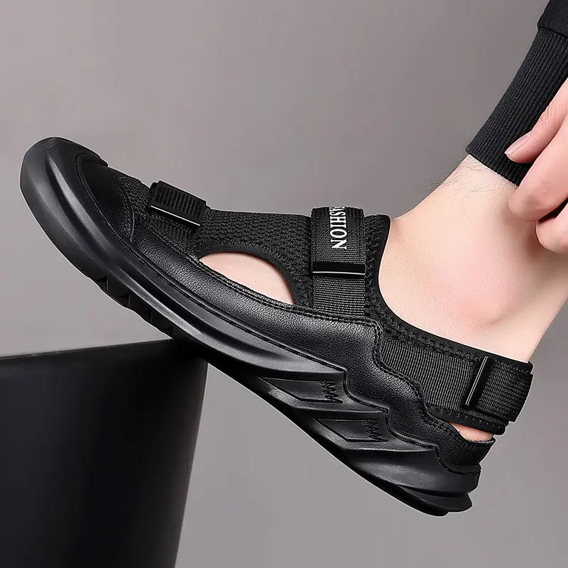 ⚡️👟 AirFlow™ - Black Premium Sneakers ⚫️ | FLAT 40% Off 🔥