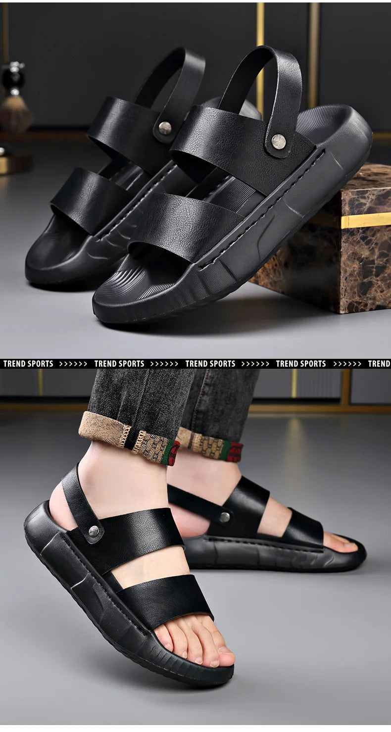 👞✨Street Flex™ Black & Brown Sandals 🌬️ | FLAT 45% Off 🔥
