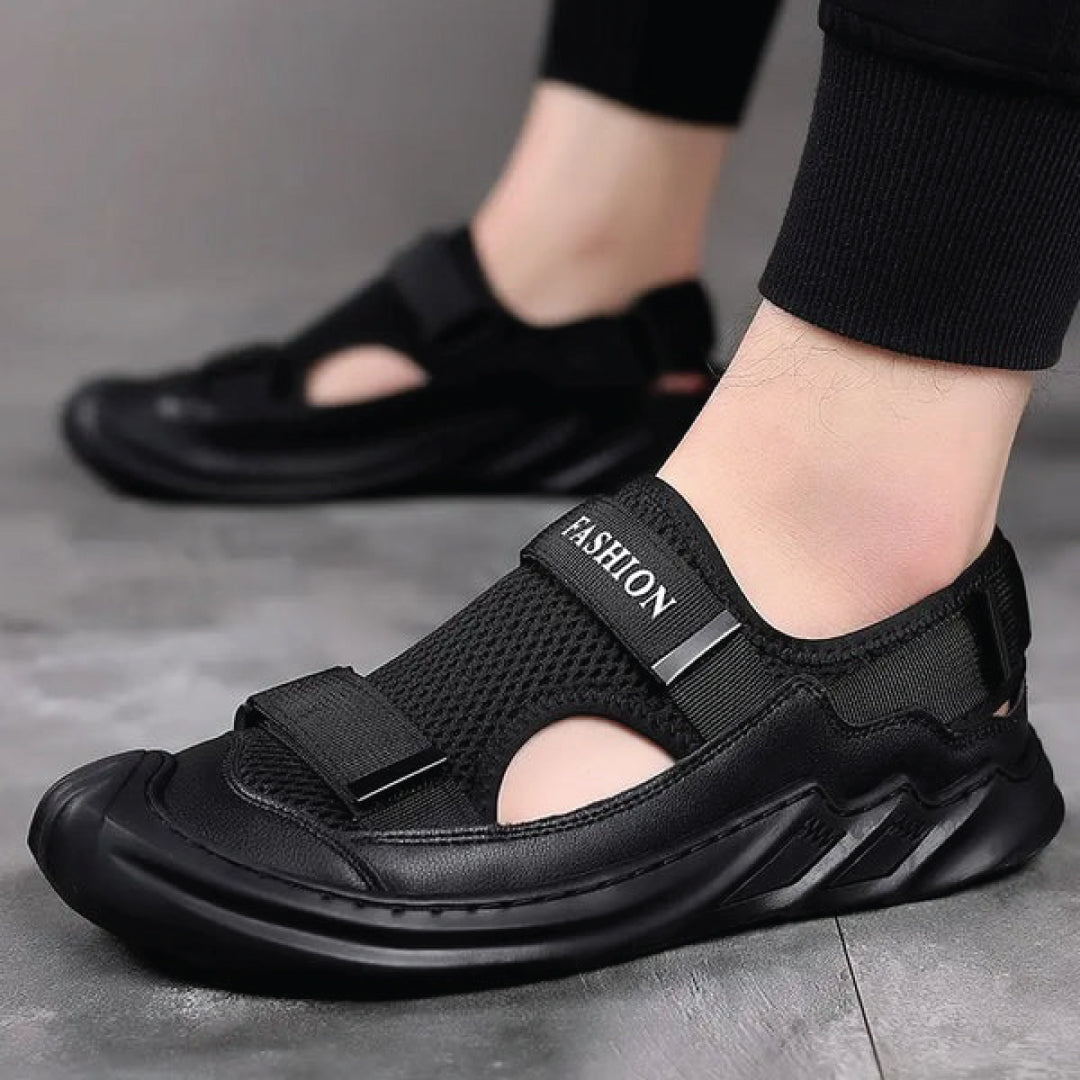 ⚡️👟 AirFlow™ - Black Premium Sneakers ⚫️ | FLAT 40% Off 🔥