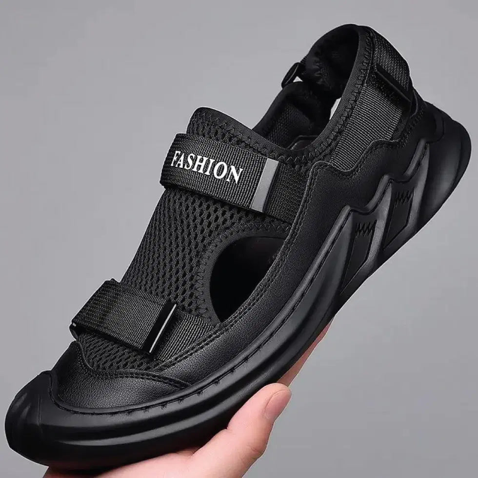 MENS ORTHOPAEDIC BLACK SANDALS