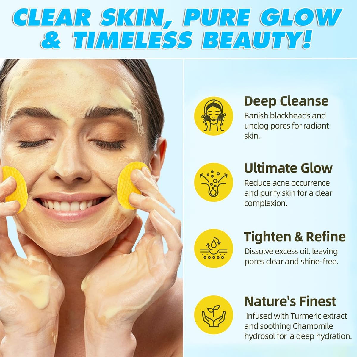🌟 GoldenGlow™ - Turmeric & Kojic Exfoliating Pads (20 Pads) 🎁