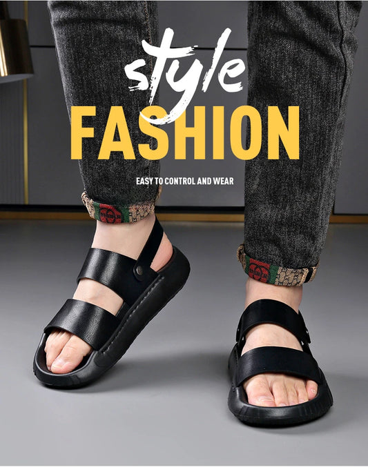 👞✨Street Flex™ Black & Brown Sandals 🌬️ | FLAT 45% Off 🔥