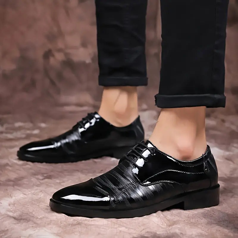 👑👞 Men's Royal Elegant™ Slip-On Leather Shoes ✅ | FLAT 45% Off 🔥