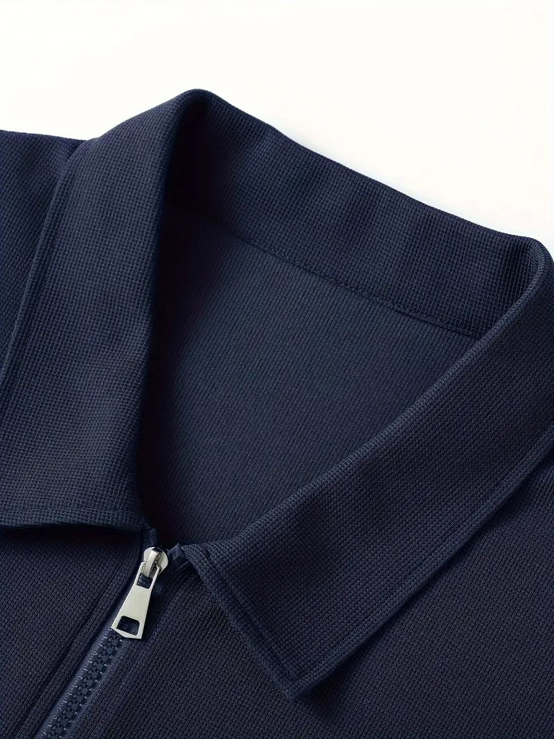 🧘‍♂️ Urban Tracksuit™ - Breathable Fabric (Navy Blue) 🏃‍♀️🖤 | 45% Off 🔥