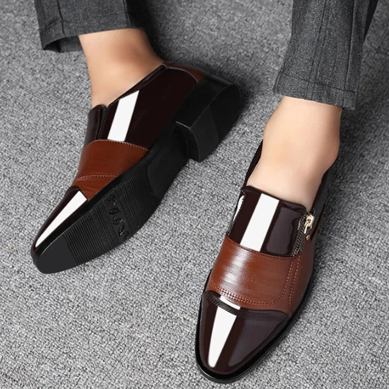 👑👞 Men's Royal Elegant™ Slip-On Leather Shoes ✅ | FLAT 45% Off 🔥