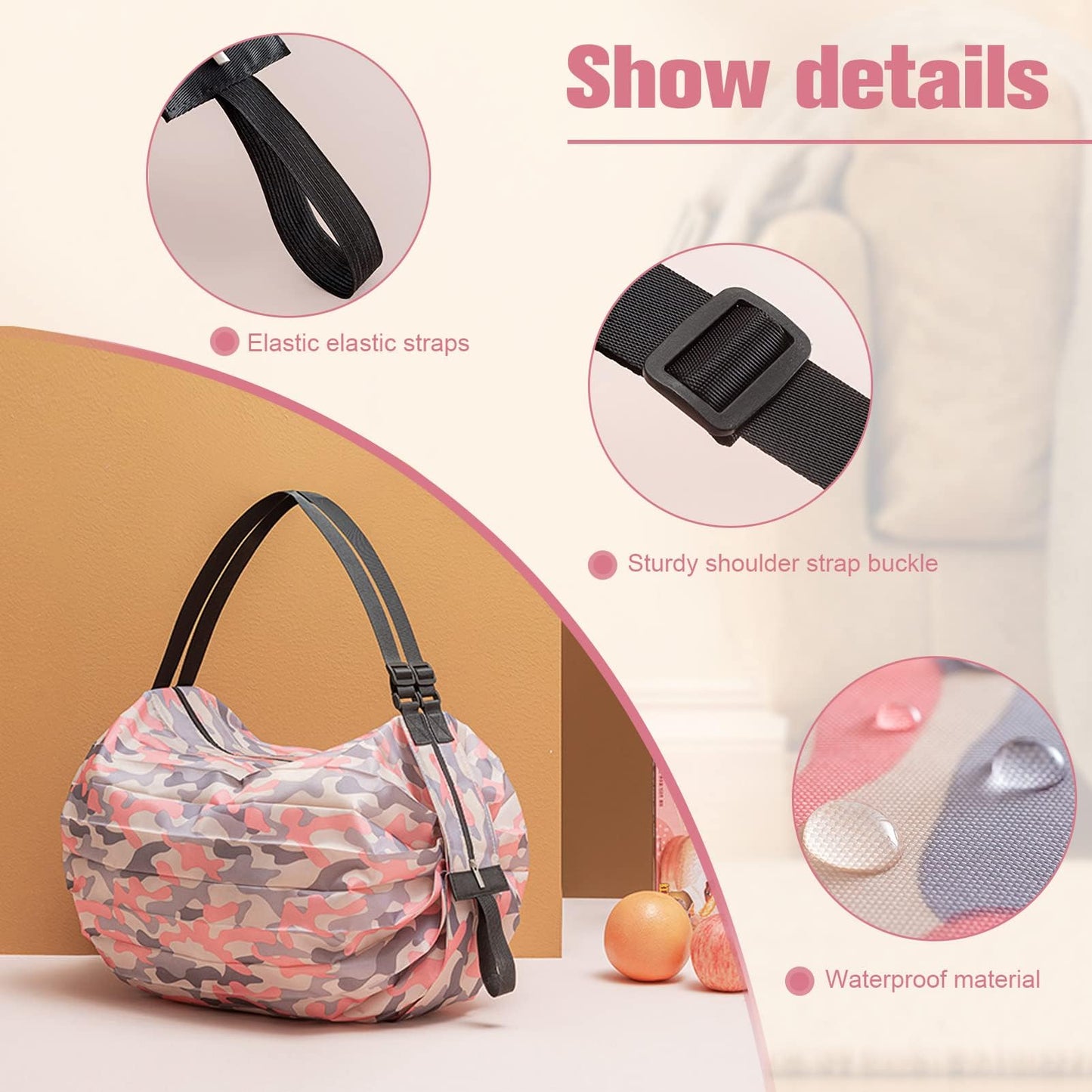 👜 Foldie Camo™ Foldable Shopper Bag 🌿 (Pack of 2) | FLAT 45% Off 🔥
