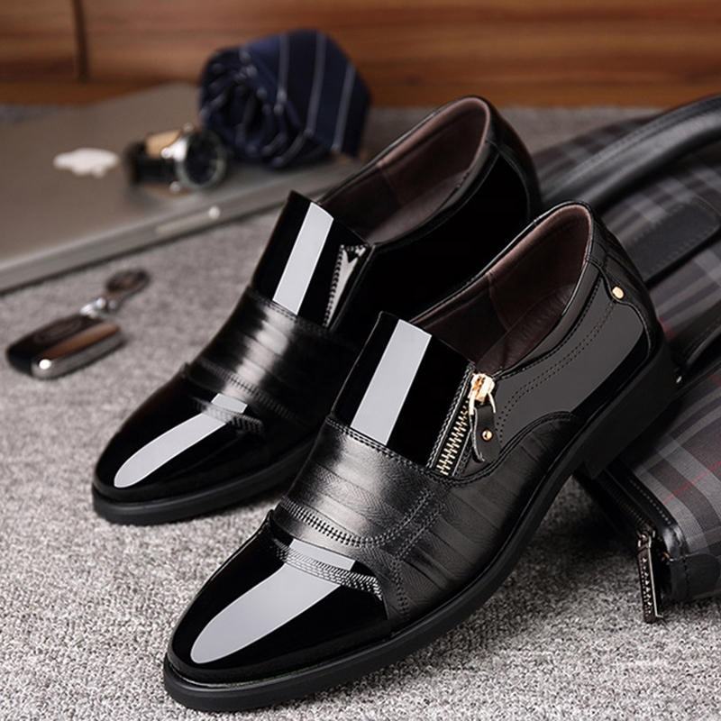 👑👞 Men's Royal Elegant™ Slip-On Leather Shoes ✅ | FLAT 45% Off 🔥