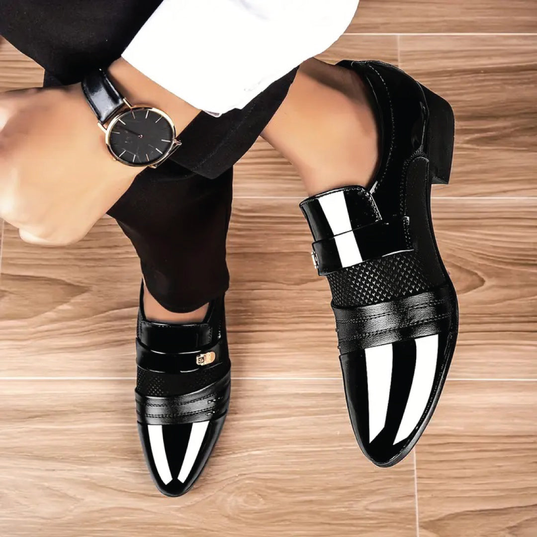 ✨⚫ Luxury Black™ -  Signature Slip-Ons 👞 | FLAT 45%🔥