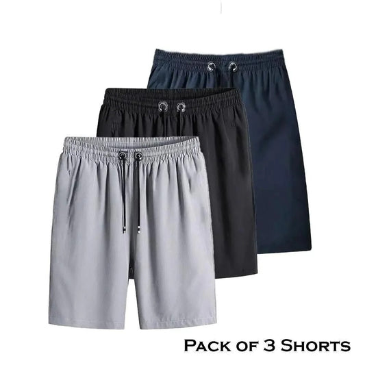 Men's Stretchable Shorts (3Pc) | 40% OFF 😎 🩳