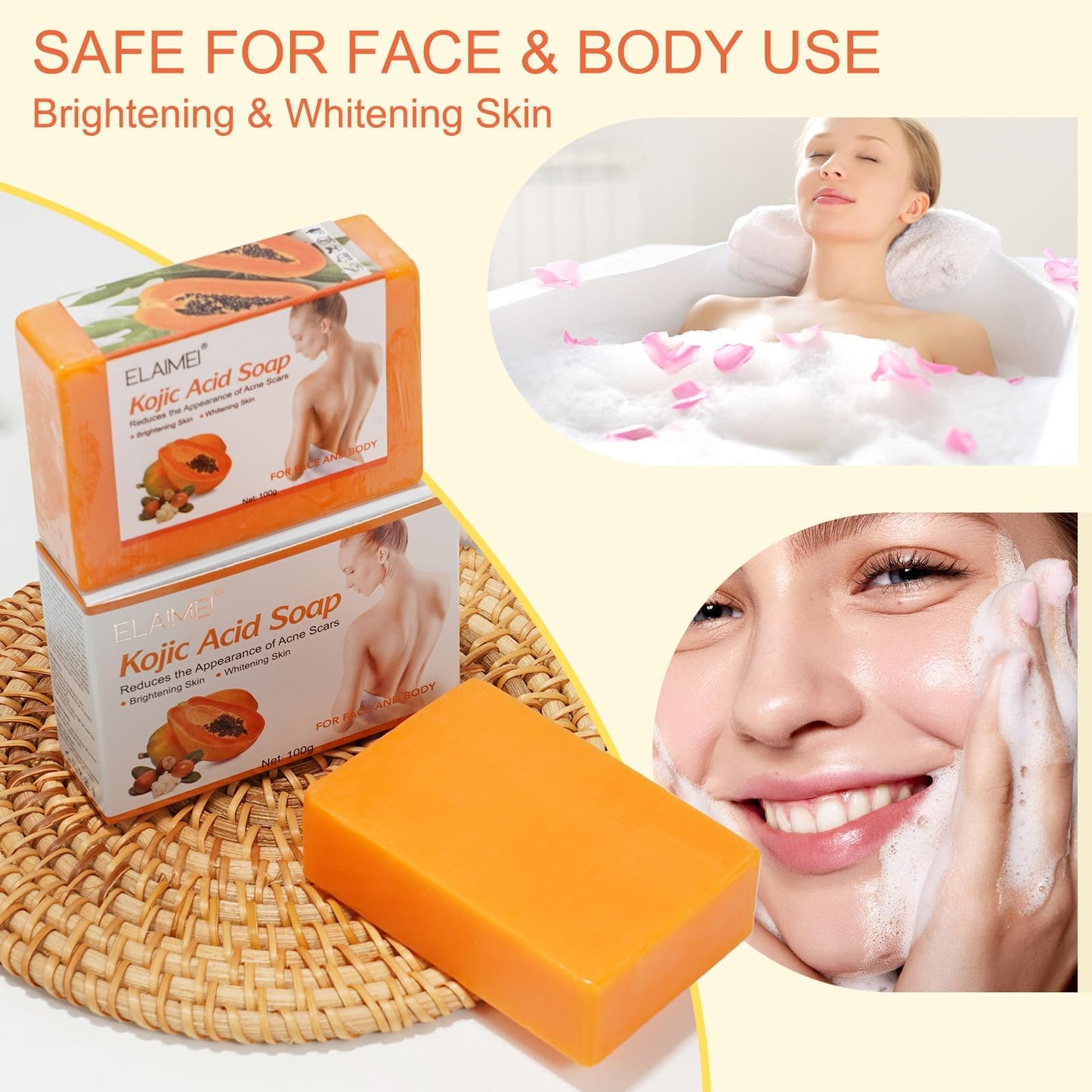 ✨kojic brightening soap -( Pack of 2 )  | FLAT 45% Off 🔥