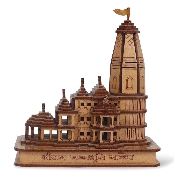 Shri Ram Janam Bhoomi Mandir, Ayodhya 3D Model With LED For Home, Puja