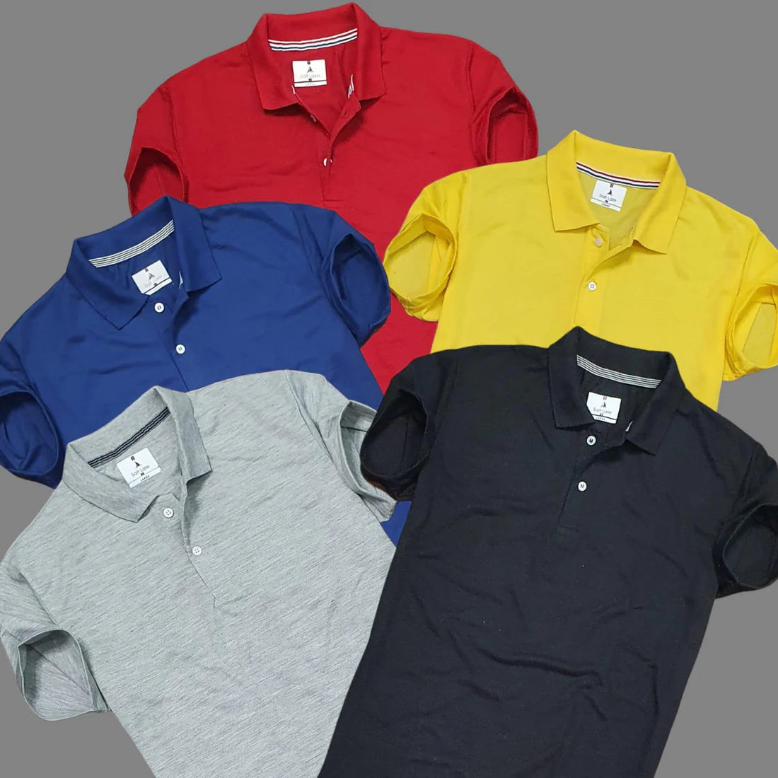 Matty Solid Polo T-Shirt | (Pack Of 5)👕😊