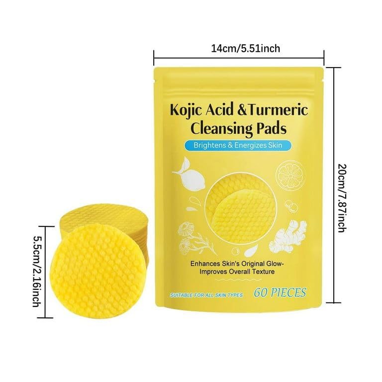 🌟 GoldenGlow™ - Turmeric & Kojic Exfoliating Pads (20 Pads) 🎁