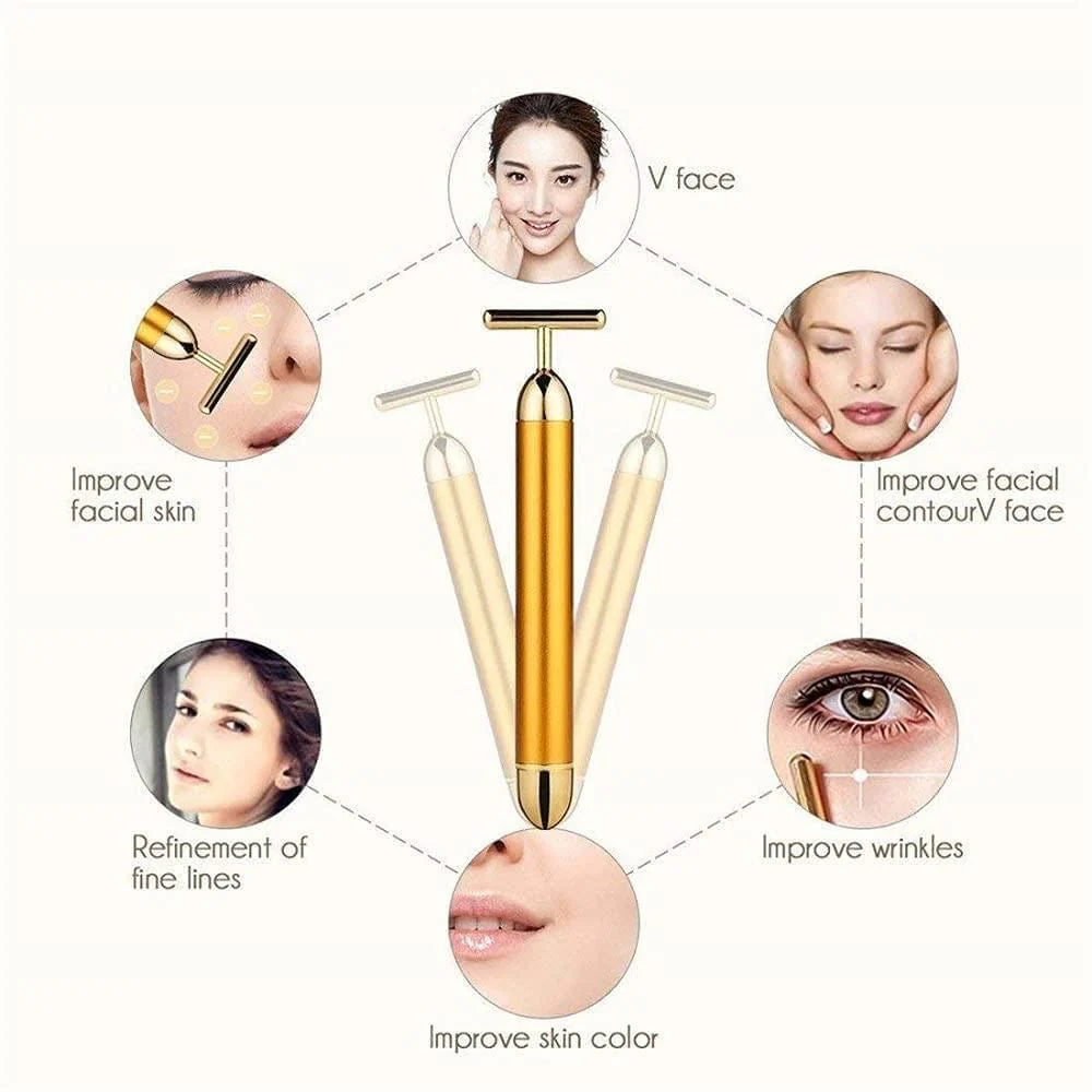 💆‍♀️ 24K Gold Facial Massage Roller | FLAT 50% Off🔥