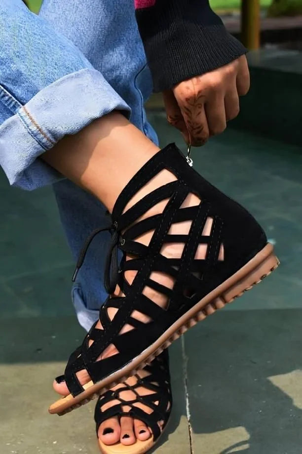 Women s Gladiator Lace Up Sandal FLAT 50 happycart