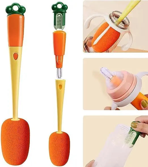 3 in 1 Multi-Use Carrot Brush 🧹| FLAT 45% OFF🔥
