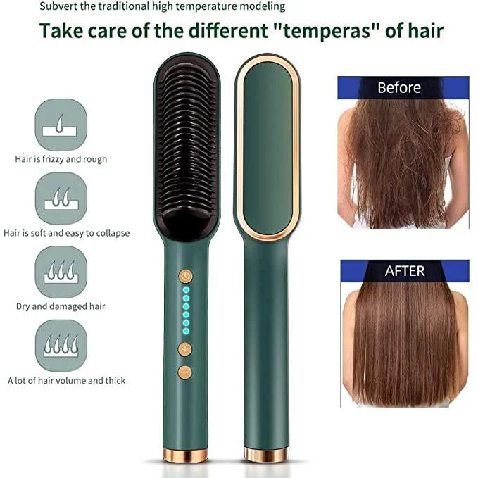 Electric Hair Straightener Comb Brush 👧✌