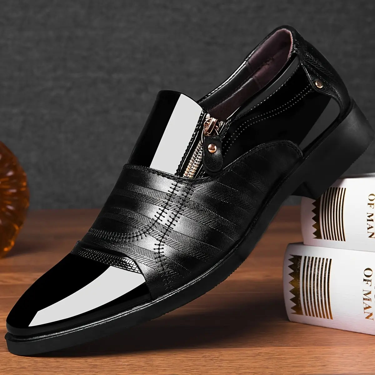 👑👞 Men's Royal Elegant™ Slip-On Leather Shoes ✅ | FLAT 45% Off 🔥