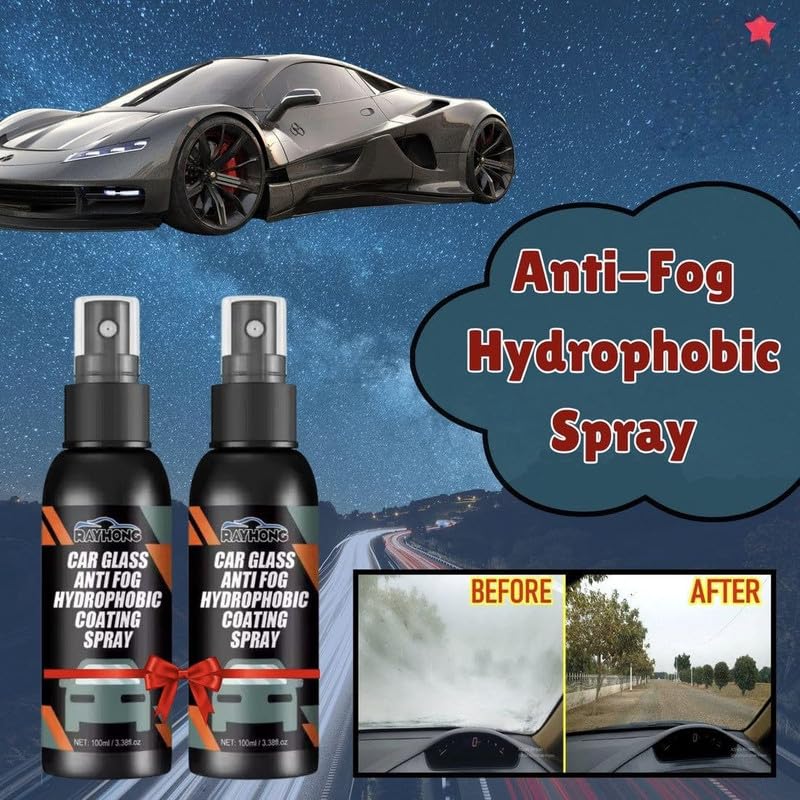 🚘 ⚡️ HydroGlide™ - 🌧️ Anti-Fog Spray  (Pack of 2) | FLAT 45% Off 🔥