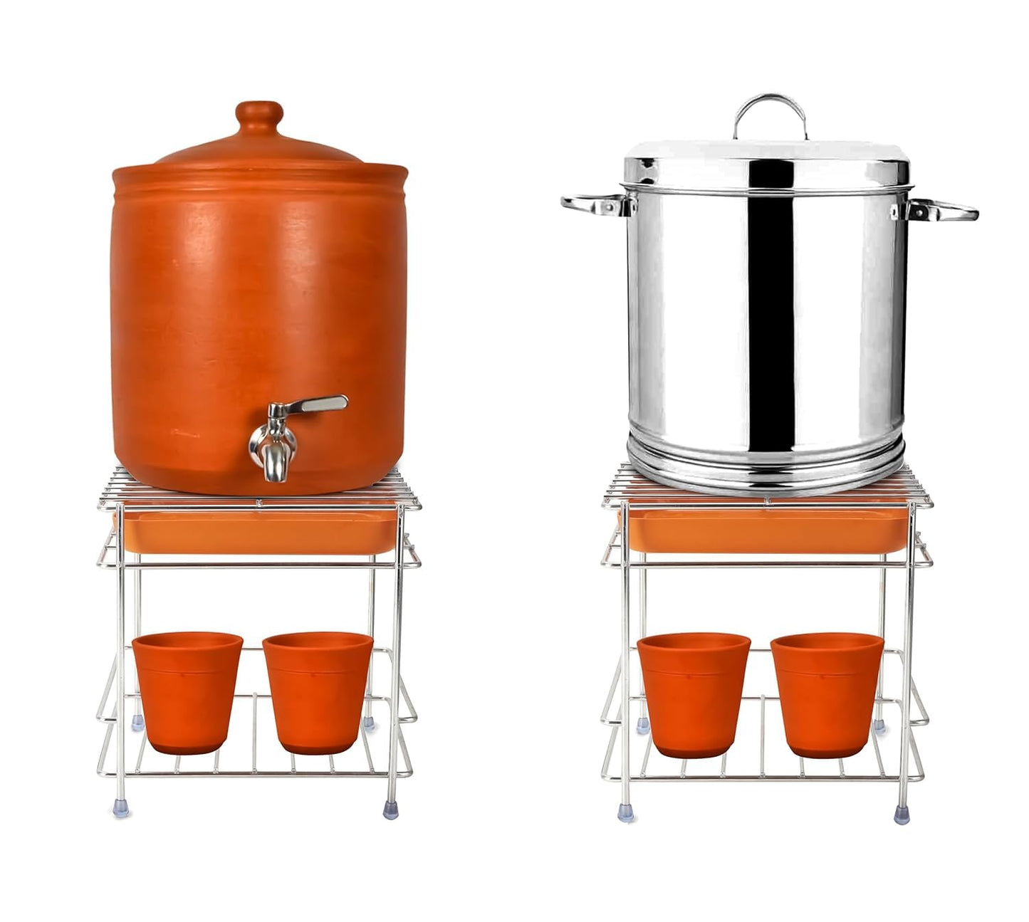 ✨ Premium Steel Matka Holder Tray Set | FLAT 45%🔥