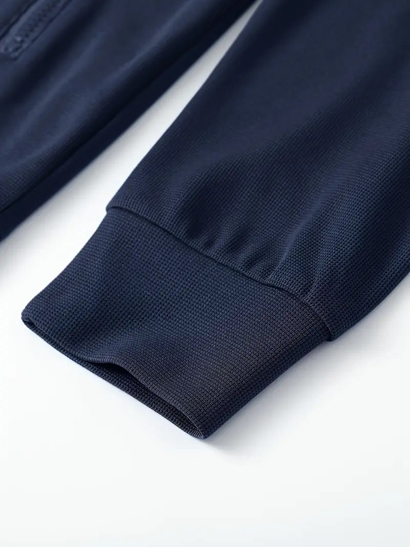 🧘‍♂️ Urban Tracksuit™ - Breathable Fabric (Navy Blue) 🏃‍♀️🖤 | 45% Off 🔥