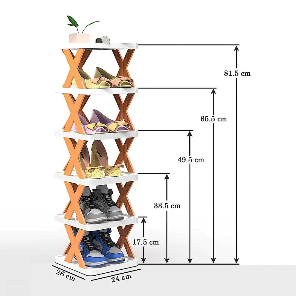 Smart Foldable Shoes Shelf - 5 Tiers