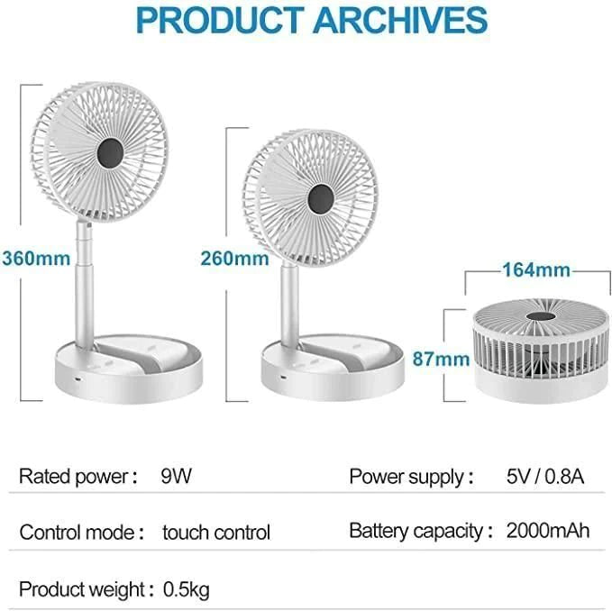 Magic Powerful Rechargeable High Speed Table Desk Fan