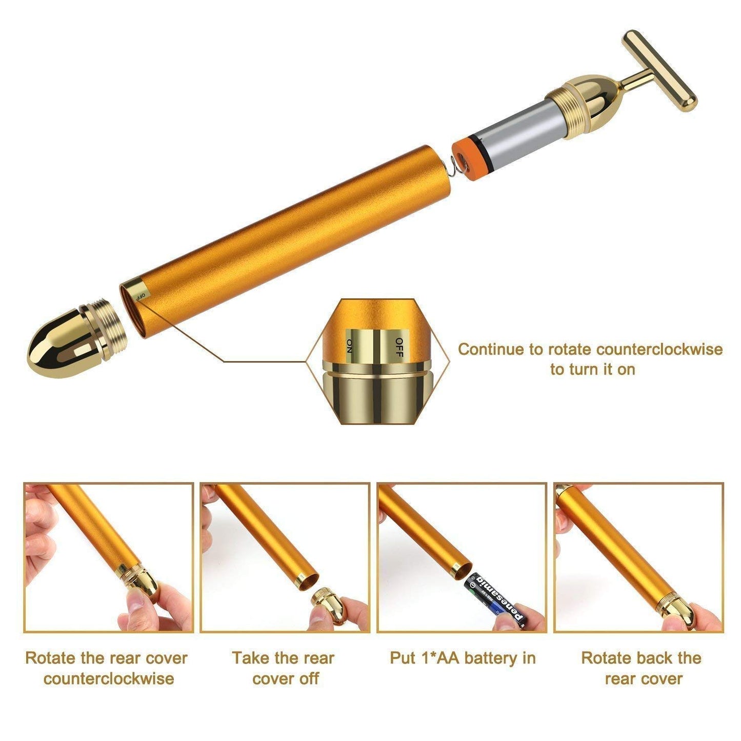 💆‍♀️ 24K Gold Facial Massage Roller | FLAT 50% Off🔥