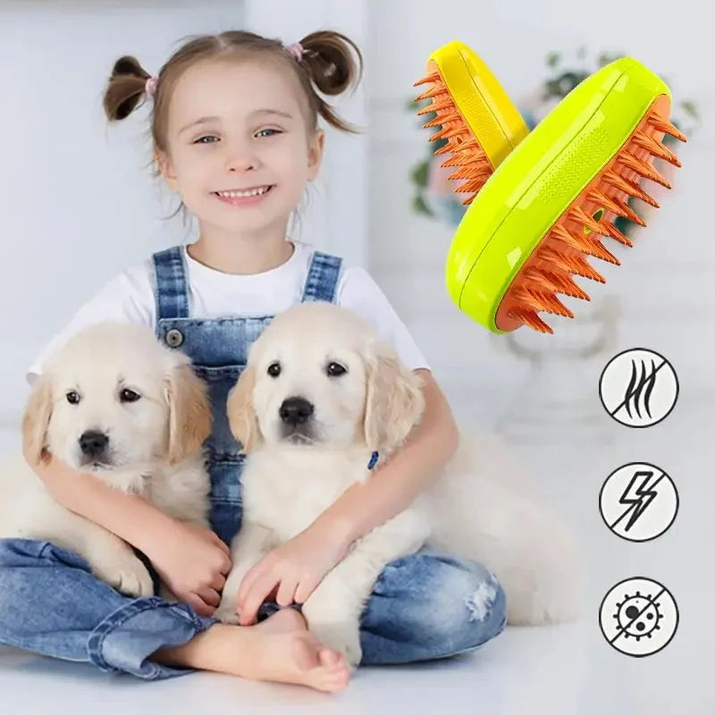 Pet Hair Steam Brush (Dog & Cat) 🐶🐱 | FLAT 45% OFF 🎁