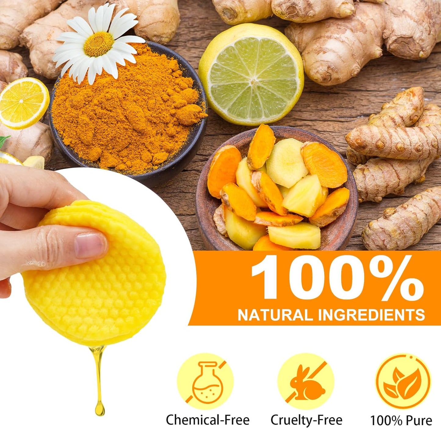 🌟 GoldenGlow™ - Turmeric & Kojic Exfoliating Pads (20 Pads) 🎁