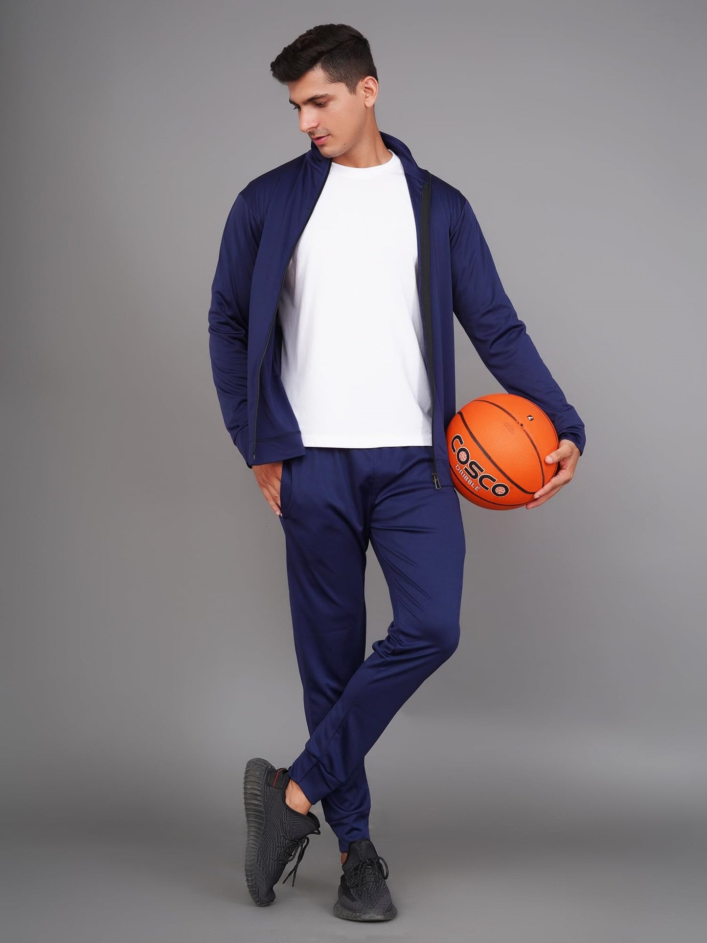 🧘‍♂️ Urban Tracksuit™ - Breathable Fabric (Navy Blue) 🏃‍♀️🖤 | 45% Off 🔥
