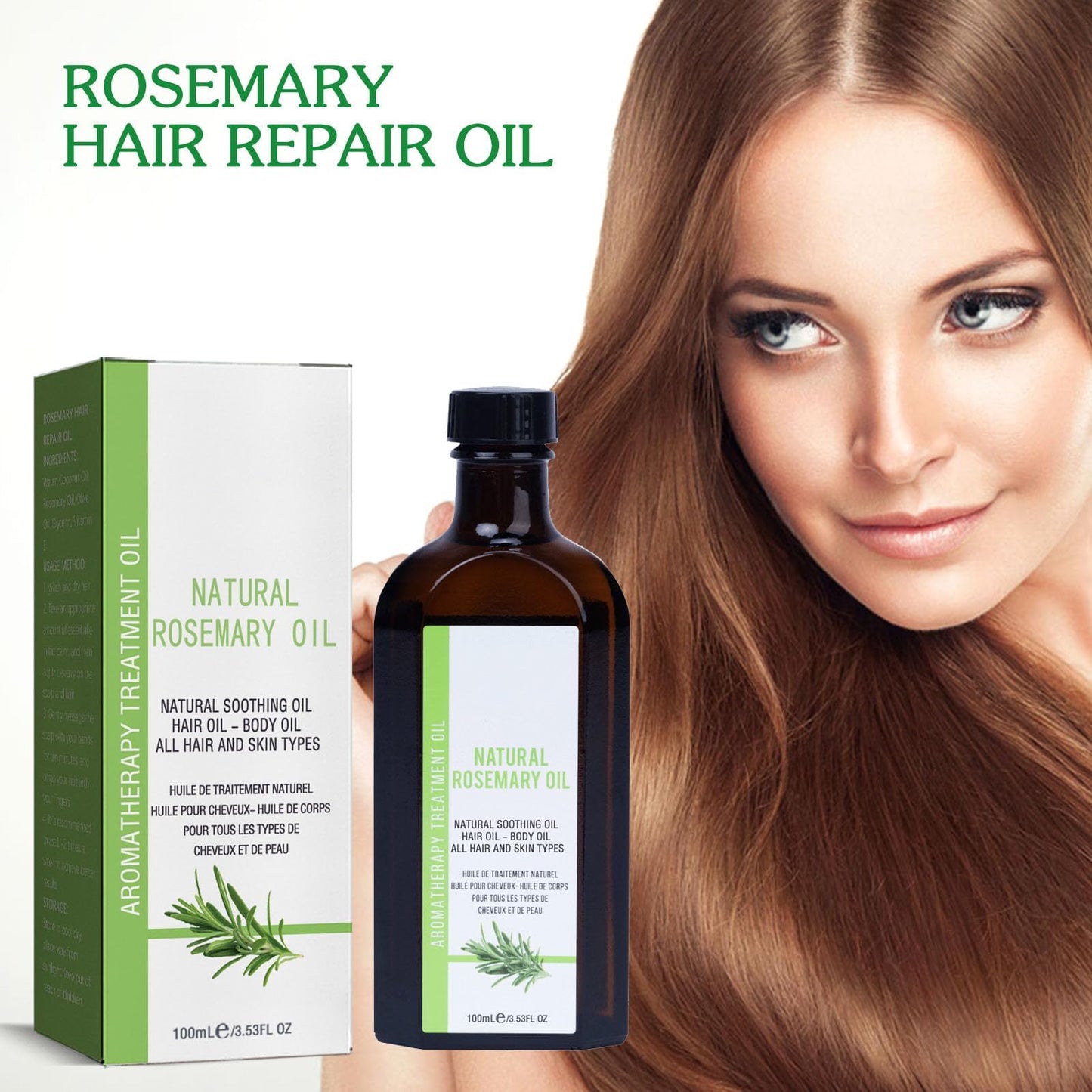 🌿 Rosemary Herbal Hair Growth Oil | FLAT 45% 🔥