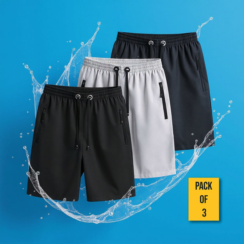 🧊🩳 FlexFit Pro™ - All Day Comfort Shorts |💥 Pack of 3 | M to 4XL ✅