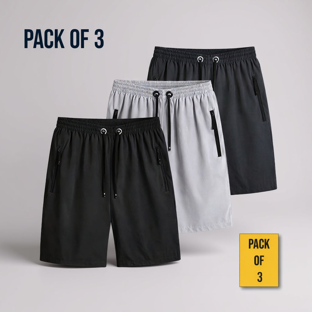 🧊🩳 FlexFit Pro™ - All Day Comfort Shorts |💥 Pack of 3 | M to 4XL ✅
