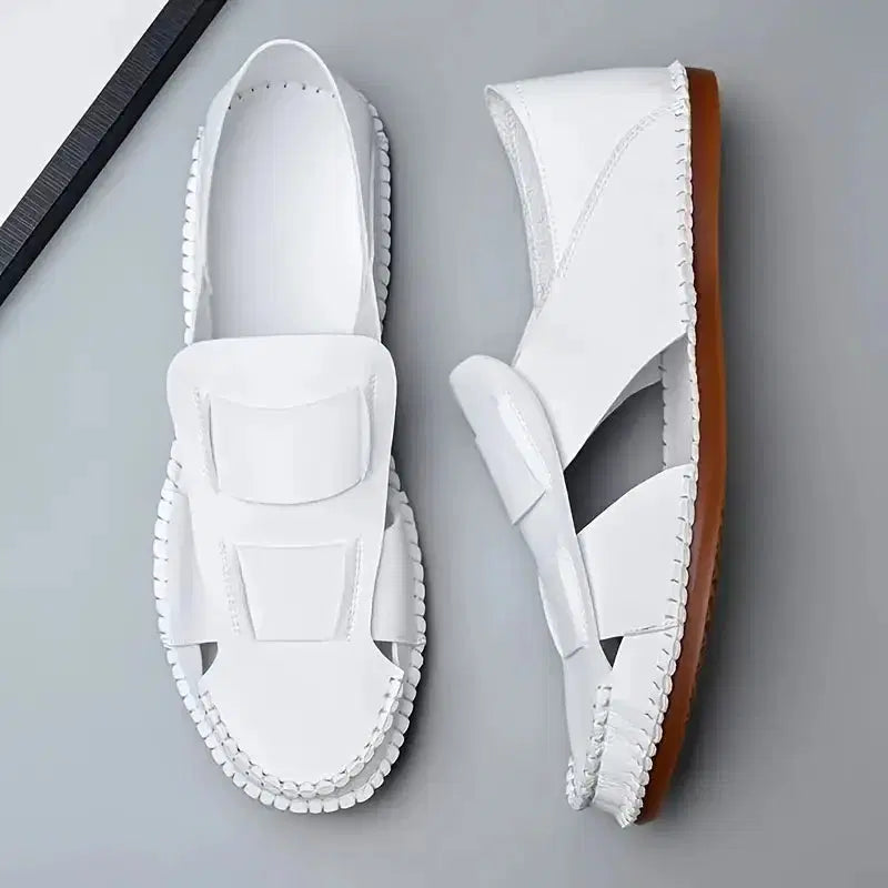 mens casual comfy foot sandal white