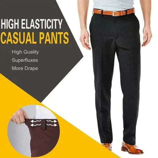 (🔥 High Stretch Men's Classic Pant For Men (BLACK)💕