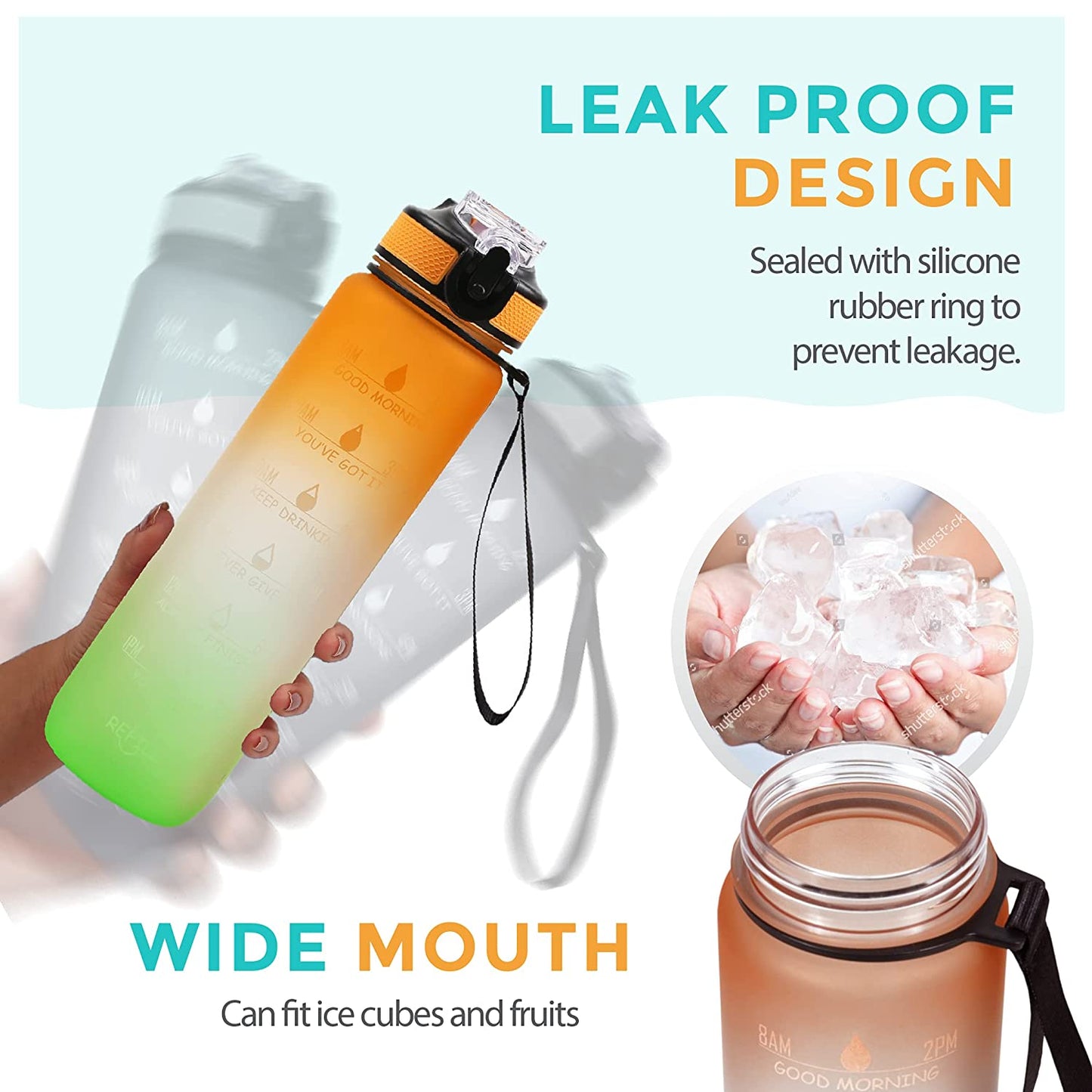 Unbreakable Sipper Water Bottle - 1 Litre 💧  | 4-5 Days FREE Shipping 📦 🇮🇳